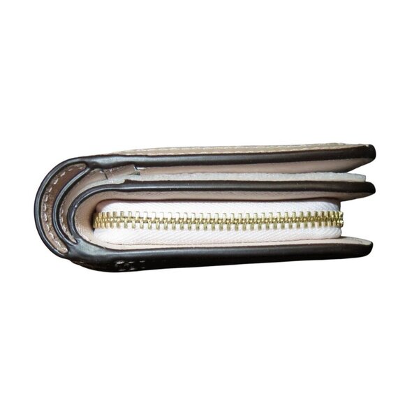 Kate Spade Bifold Cream & Pale Blush Pink Colorblock Leather Wallet NWT - Picture 3 of 12